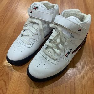 Boy’s White Fila HighTop Basketball Sneakers